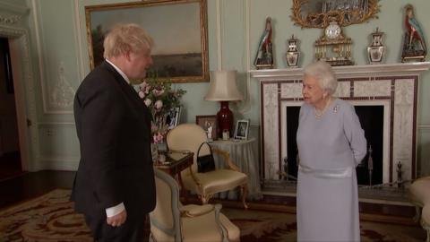 Prime Minister Boris Johnson and HRH Queen Elizabeth II