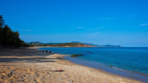 A beach in Hamhung, North Korea