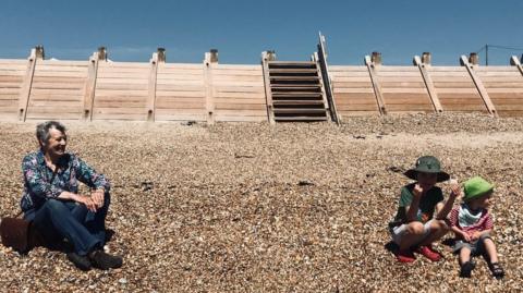 A grandmother sees her grandchildren in Hampshire