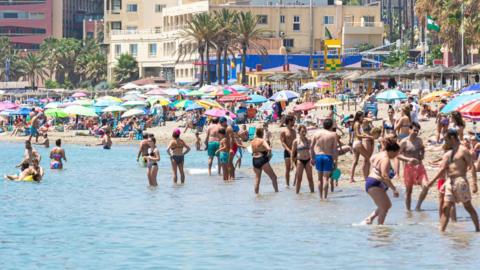 A beach in Malaga