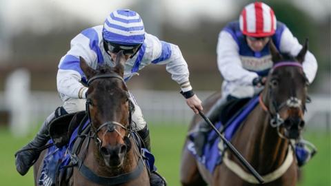 Forward Plan (left) wins the Coral Trophy