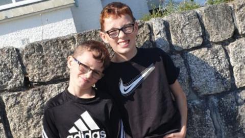 Brothers Reece, 10, and Joel, 12, are both losing their vision