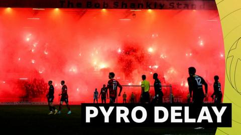 Pyro at Dens Park