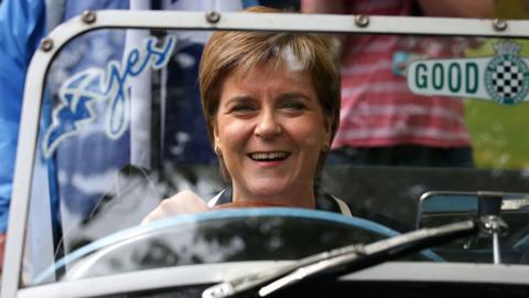 Sturgeon in driving seat