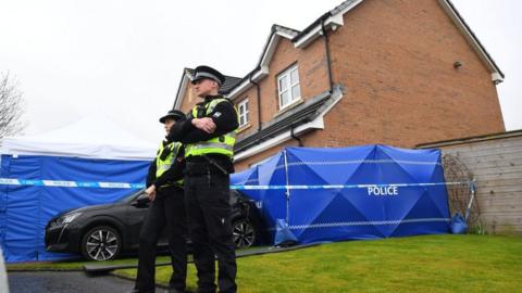 Police outside Nicola Sturgeon's house