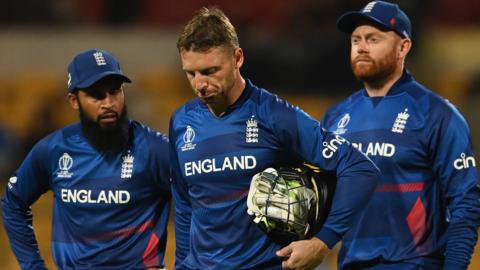 Adil Rashid, Jos Buttler and Jonny Bairstow