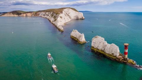 Isle of Wight and needles