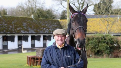 Nicky Henderson with champion chaser Sprinter Sacre