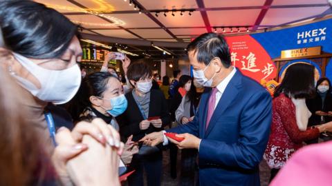 Chairman of Hong Kong exchange reopens after New Year holiday