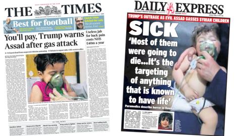 Times and Daily Express front pages - 09/04/18