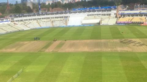 Edgbaston drying out in the glorious September sunshine