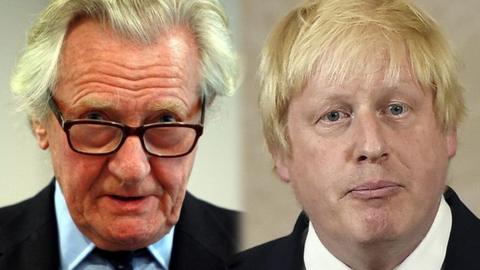 Lord Heseltine and Boris Johnson