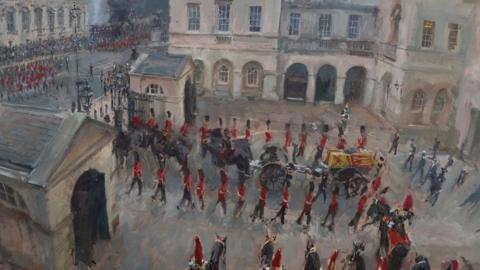 Rob Pointon's painting of the state funeral