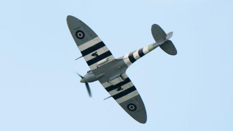 A spitfire from the Battle of Britain Memorial Flight