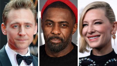 Left-right: Tom Hiddleston, Idris Elba and Cate Blanchett
