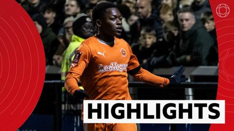 Karamoko Dembele scores for Blackpool in 2-0 victory over Bromley