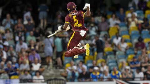 West Indies celebrate victory