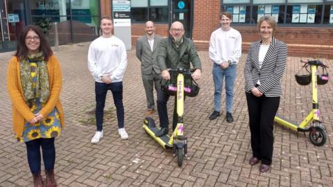 Launch of Zipp Mobility scooter trial in Taunton in Somerset