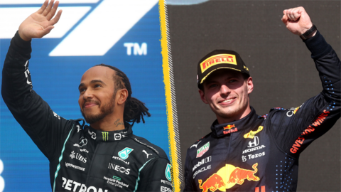 Lewis Hamilton and Max Verstappen