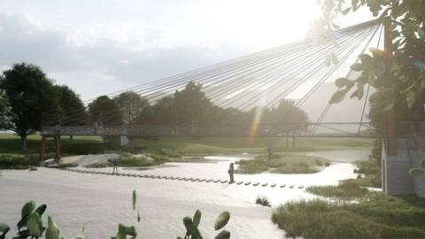 Artist's impression of proposed footbridge