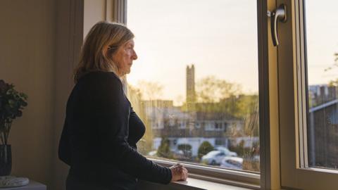 Woman in isolation