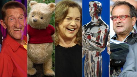 Barry Chuckle, Winnie the Pooh, Kathleen Turner, Oscars statuette and Timmy Mallett