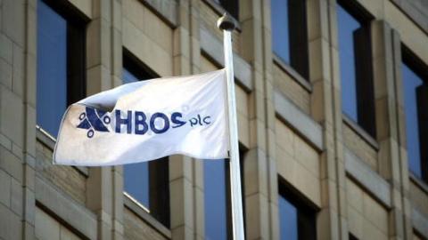 Flag displaying the old HBOS logo