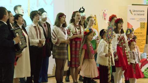 Ukrainian christmas performers in Belfast