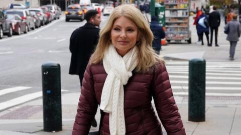 Attorney Lisa Bloom walks outside court for the second day of the Ghislaine Maxwell trial in the Manhattan borough of New York City, New York, U.S., November 30, 2021