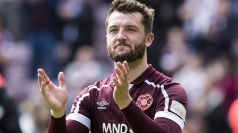 Hearts centre-half Craig Halkett