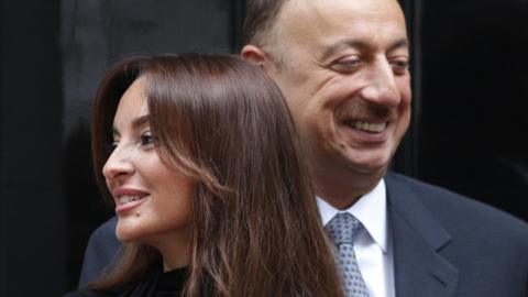 Azerbaijan President Ilham Aliyev and wife Mehriban, 13 Jul 09