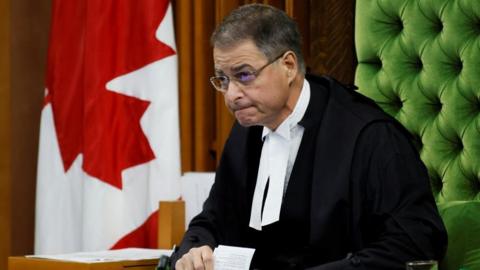 Speaker of the House of Commons Anthony Rota during Question Period on Parliament Hill in Ottawa, Ontario, Canada September 25, 2023.