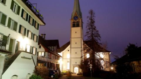 A general view shows the Protestant Reformed Church in Waedenswil, Switzerland December 13, 2017.