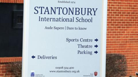 Stantonbury School sign