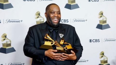 Rapper Killer Mike at the Grammys award ceremony on 4 February.