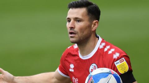 Mark Wright in action for Crawley