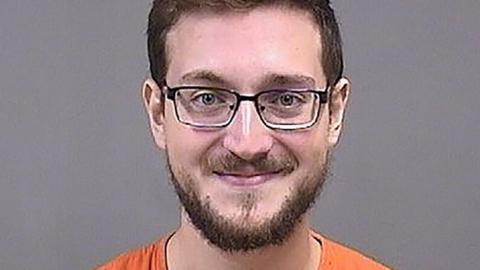 Police picture showing James Reardon arrested by the New Middletown Police after an alleged online threat against a Jewish community centre in Youngstown, Ohio
