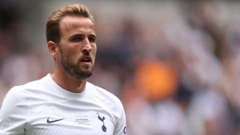 Tottenham forward Harry Kane in action during pre-season