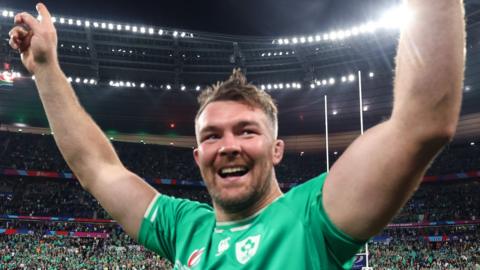 O'Mahony celebrates Ireland's win over South Africa