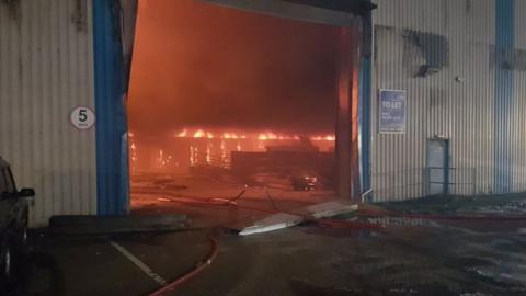 Warehouse fire