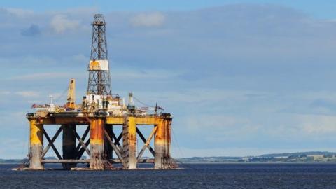 Offshore oil platform, North of Scotland