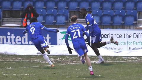 Frank Nouble's 51st career goal was his first since returning to Colchester on deadline day on loan from Plymouth