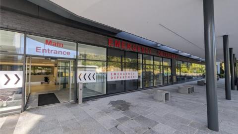 Entrance to the new Ulster Hospital Emergency Department