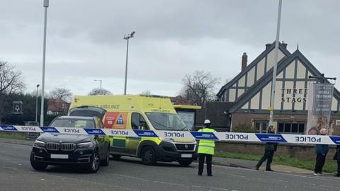 Scene at Church Road, Spital Wirral