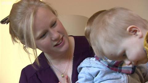 Bex Poole who receives breast milk from another mother.