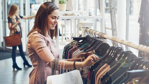 Stock shot of women shopping