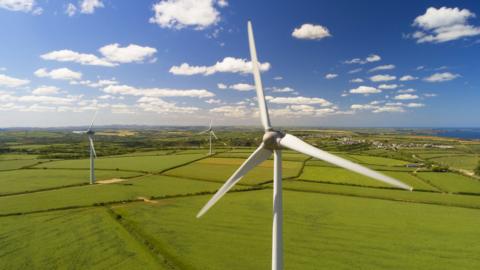 Wind turbines in Cornwall