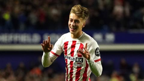 Jack Clarke celebrates scoring for Sunderland