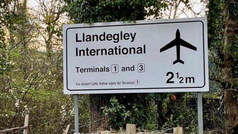 Llandegley Internation sign