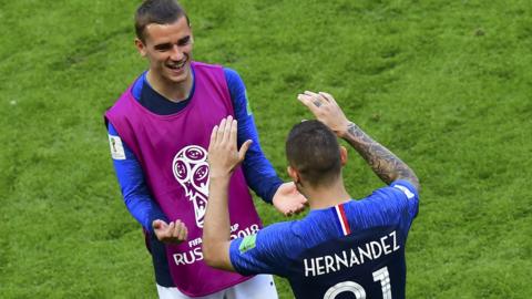 Antoine Griezmann and Lucas Hernandez